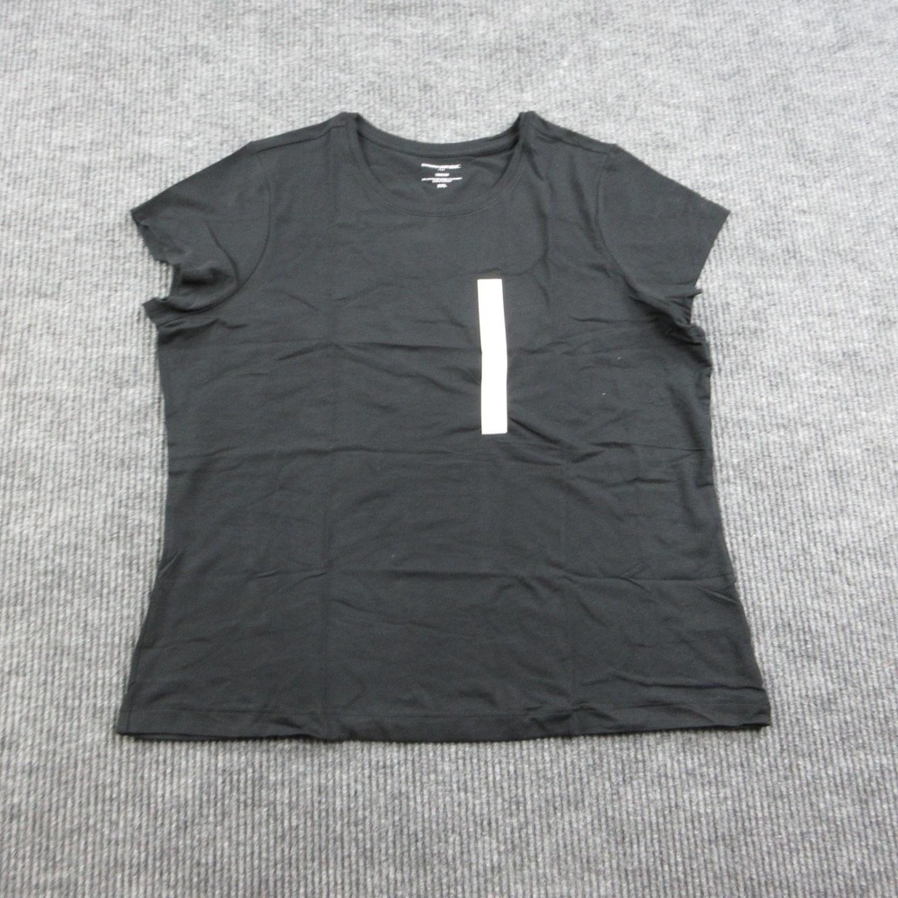 Banana Republic Shirt Womens XXL Black Crew Neck Basic Stretch Modal Cotton NWT - Picture 1 of 16